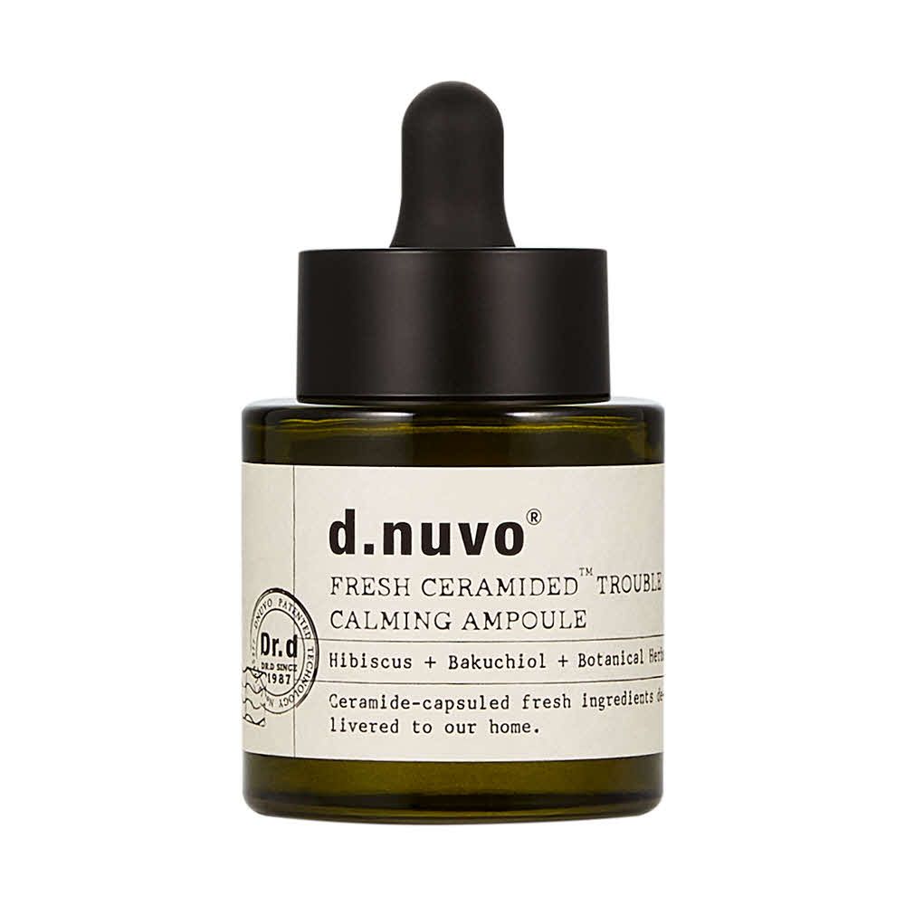 D.NUVO Fresh Ceramided™ Trouble Calming Ampoule 30ml Plant-Derived Anti-Acne Soothing Serum for Barrier Repair and Brightening _ Made in Korea